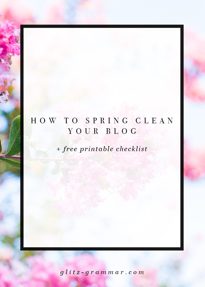 spring clean your blog